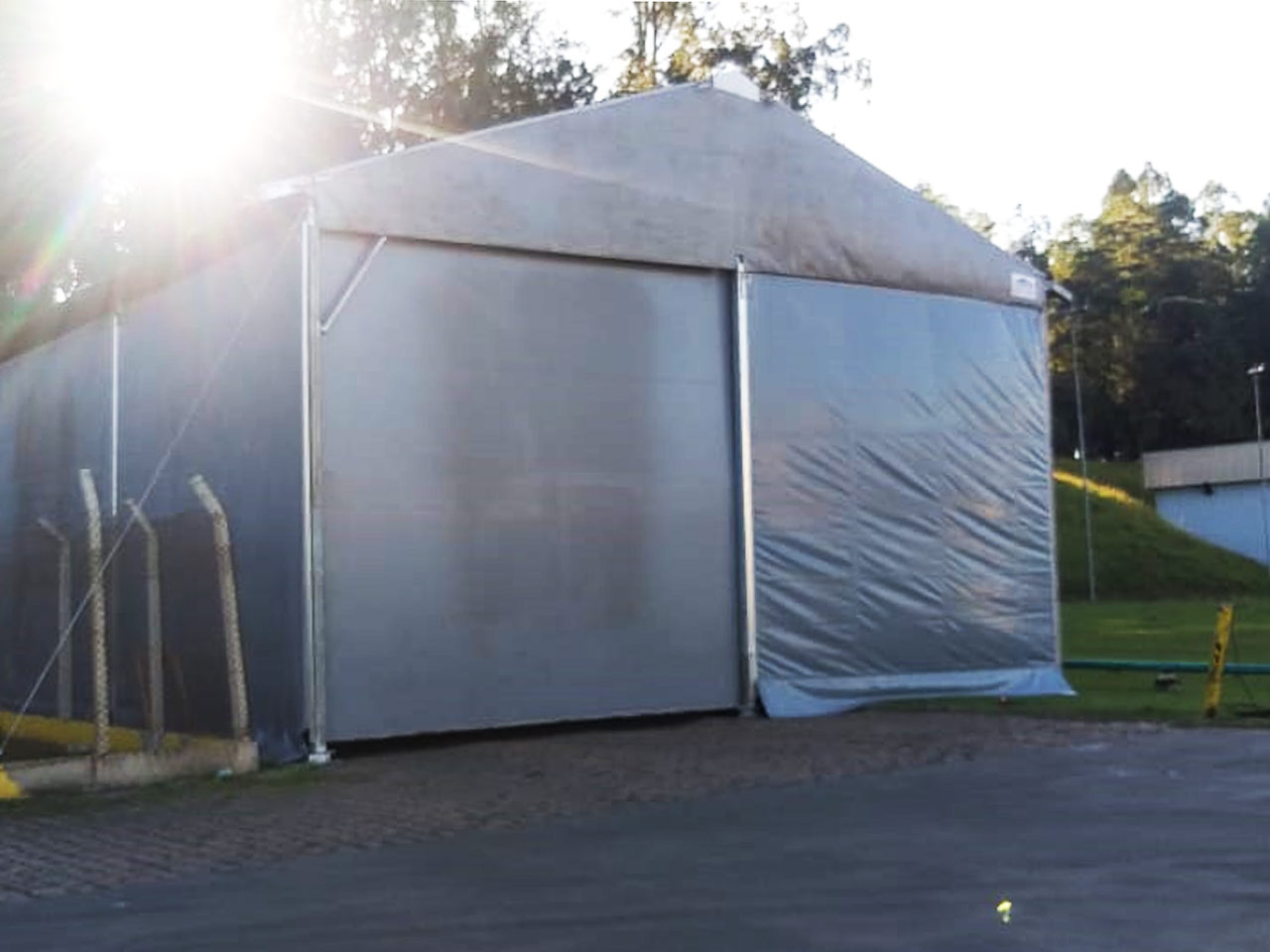 Cobertura galpão duas águas 10x20x5m